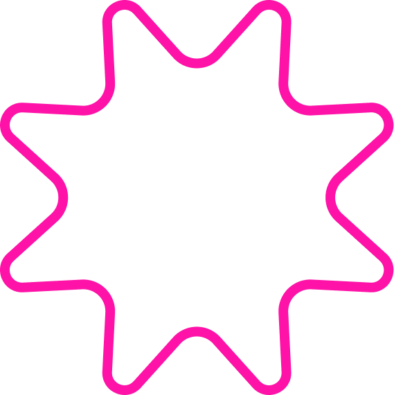 Purple decorative star element